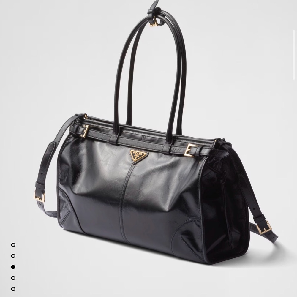 Prada Black Leather Shoulder Bag